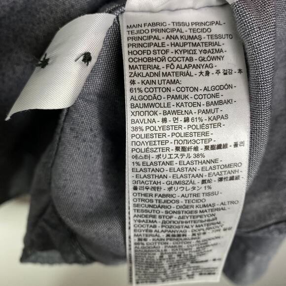 Levi's Blue Grey Button Front Long Sleeve Over Shirt Men's Size Medium M - Picture 6 of 8